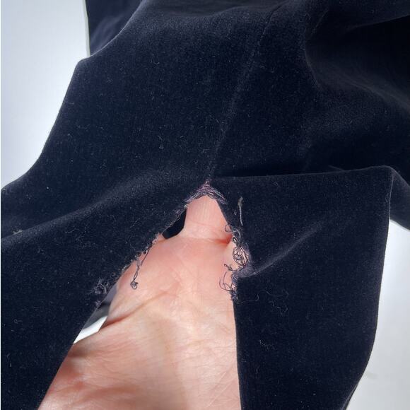 Vintage 60's Black Velvet Mod Wiggle Dress / Sz M 28" w / Holiday Retro Cocktail - Picture 8 of 8